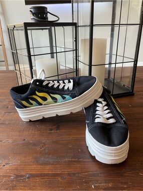 Black Canvas Sneakers by Koi Footwear with White Laces
